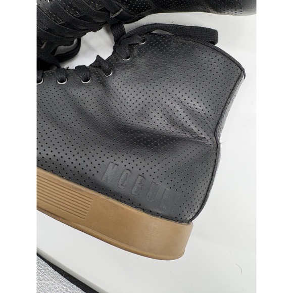 NoBull High Top Trainer Shoes Men's Size 8.5 Sneakers Black Leather Gum Soles - Picture 8 of 11